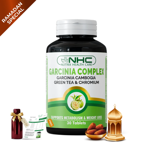 Nutrix Health Care - Ramadan Special Garcinia Complex tablets bottle – weight management and metabolism support