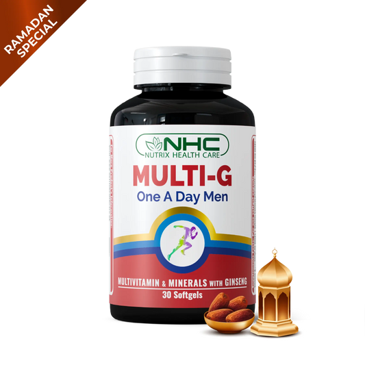 Nutrix Health Care - Ramadan Special  Multi-G softgel, Care multivitamin for bone, muscle, immunity & energy support
